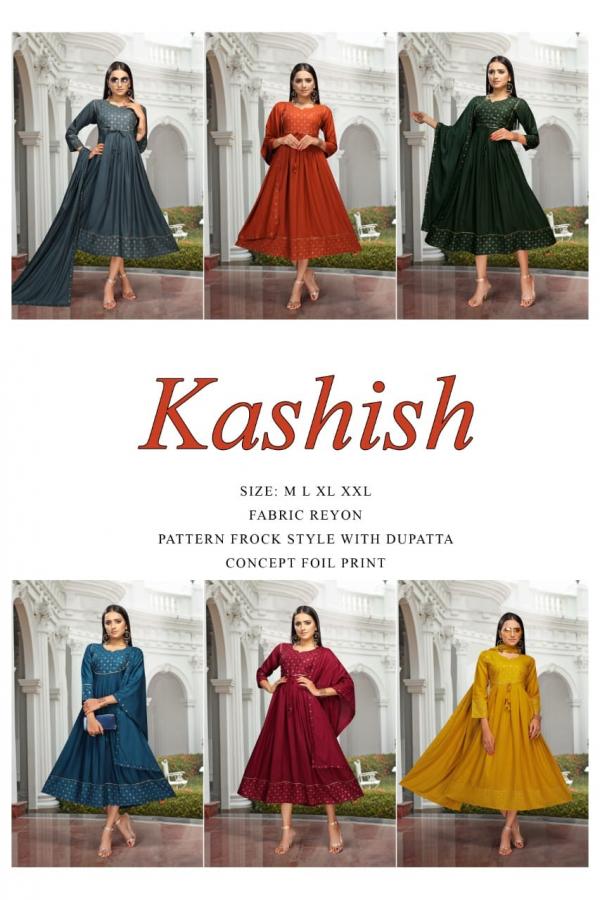 Kashish Rayon Fancy Kurti With Dupatta 